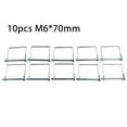 thumbnail image 2 of Hitch Pin Lock M6*70Mm Safety Pin Lock 10Pcs 6Mm Diameter Metal Silver Mingyiq, 2 of 7