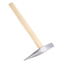 OATIPHO 1Pc Wood Handle Welding Hammer Silver Outdoor Repairing Tool with Ergonomic Grip