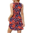 thumbnail image 4 of Fantaslook Summer Dresses for Women Casual V Neck Sleeveless Sundresses Floral Beach Short Dress with Pockets, 4 of 8