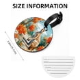 thumbnail image 5 of Kangaroo 2Pcs PU Leather Round Luggage Tags with Privacy Cover and Name ID Tag for Suitcase, Handbags, Backpacks, School Bags, 5 of 6