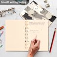 thumbnail image 4 of FORMRS 1-Subject Spiral Notebook 8" x 5" College Ruled 60 Refillable Sheet A5 Hard Cover, Beige Cute Cats, 4 of 7