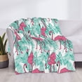 thumbnail image 3 of Fotbe Flamingo Manta de Franela con Estampado, Manta Ultrasuave para Cama, Sofá, Auto, Hipoalergénica y Antibolitas-80"x60", 3 of 6