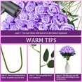 thumbnail image 3 of 30Pcs Roses Artificial Flowers Bouquet, Black Fake Silk Rose with Long Stem Realistic Single Stem Flowers for DIY Wedding Arrangement Party Centerpieces Home Decoration, 3 of 5