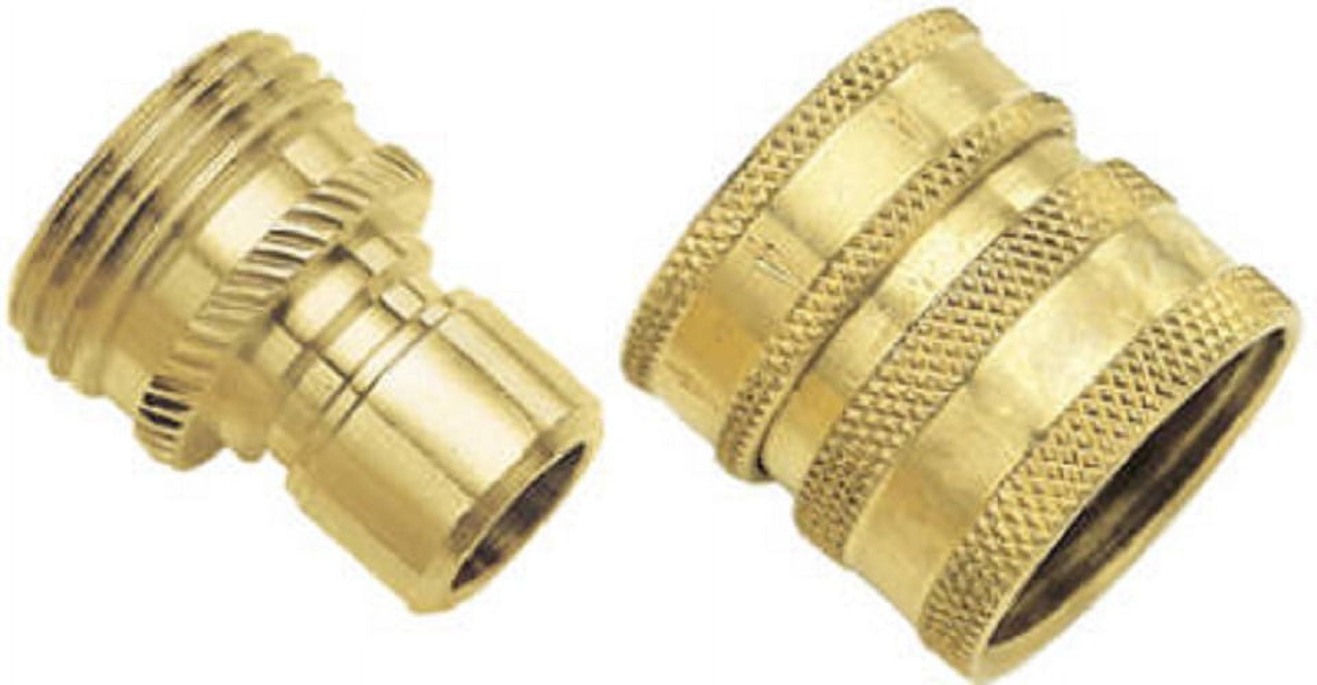 Green Thumb 09QCGT Solid Brass Male & Female Garden Hose Quick Connector Set - Quantity of 1