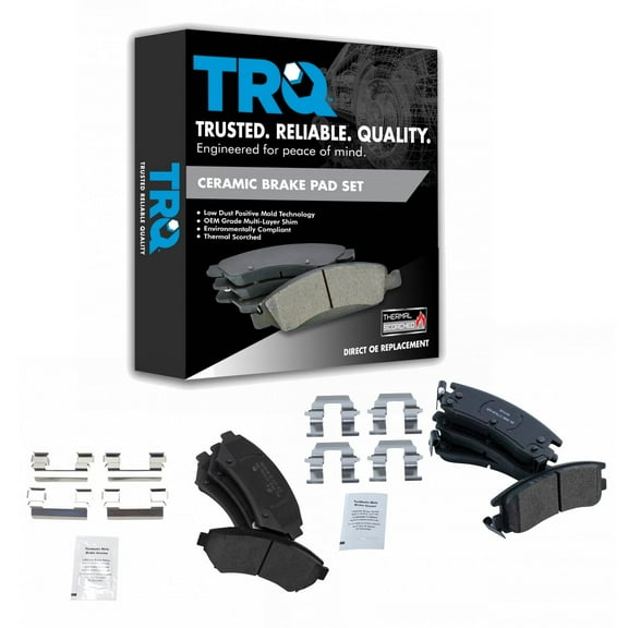 TRQ Front & Rear Premium Posi Semi-Metallic Brake Pads for Buick Cadillac Chevy BFA20078 Fits select: 2000-2005 BUICK LESABRE, 2004 CADILLAC PROFESSIONAL CHASSIS