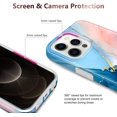 thumbnail image 4 of JAHOLAN Compatible with iPhone 13 Pro Max Case Gold Glitter Sparkle Marble Design Clear TPU Bumper Shockproof Soft, 4 of 5