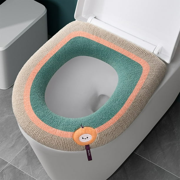 Accesorios de baño Tapa de inodoro engrosada Junta doméstica para las cuatro estaciones Tapa de inodoro de invierno Alfombrilla de inodoro lavable Tapa de inodoro Asiento de inodoro