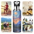 thumbnail image 7 of Yayeee 33oz Insulated Water Bottle Double Wall Stainless Steel with Flip Straw Lid, Mountains and Forests, 7 of 7