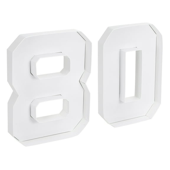 Uxcell 80 Cardboard Number Set, Paper Box Fillable Tray Container for Mache Chocolate Candy Decorations, 10" White