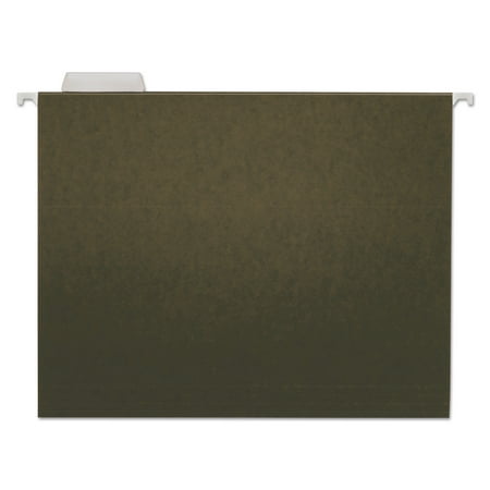 Hanging Folder File Organizer Letter Universal Hanging File Folders, 1/5 Tab, 11 Point Stock, Letter, Standard Green, 25/Box -UNV14115 ()
