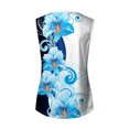 thumbnail image 4 of Camiseta sin mangas de encaje con estampado de mujer Camiseta sin mangas de empalme de cuello redondo Camiseta ligera y cómoda delgada OAVQHLG3B Store lin121212, 4 of 5