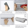 thumbnail image 2 of Porta toallas de papel de aluminio Space para debajo del gabinete, soporte para rollos de papel resistente a la oxidación y a los rayones con acabado cepillado moderno, diseño de tubo redondo, 2 of 5