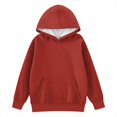 thumbnail image 3 of TQWQT Girls Oversized Red Hoodie Size 10-12 Trendy Pullover Hoodies Hooded Long Sleeve Basic Kids Preppy Clothes Cute Hoodies 4-5 Years, 3 of 4