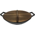 thumbnail image 4 of Cuisiland Cast Iron Wok with Wood Lid (14"), 4 of 5