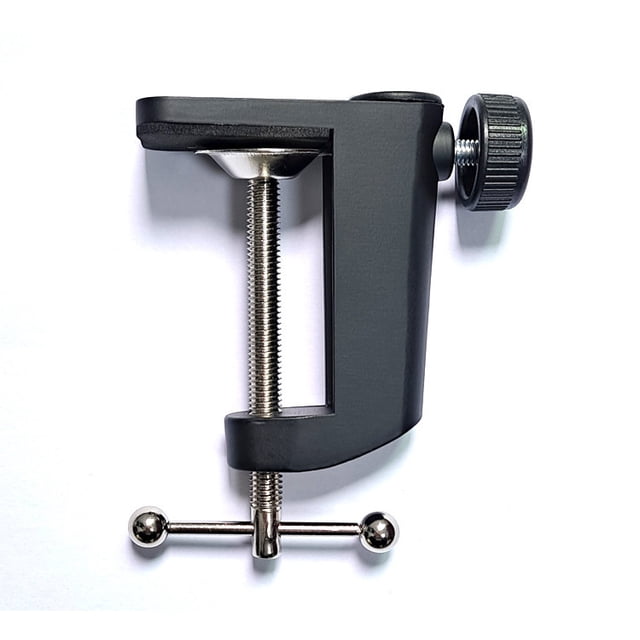 Premium All-Aluminum Cantilever Clamp Stand with 360° Rotation - Sturdy Metal Base for Desk Lamps, Aromatherapy Diffusers & Small Devices - Easy Installation, Stylish Black/White Finish for
