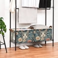 thumbnail image 3 of Yayeee Foldable Storage Basket for Shelves with Handles Waterproof Cloth Bins, Flowers Cat, 3 of 7