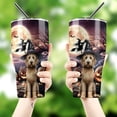 thumbnail image 4 of Spooky Halloween Night Witch Goldendoodle Glowing Pumpkins 30oz Stainless Steel Tumbler Insulated Cup with Lid Doodle Dog Lover Gifts Idea - 12015, 4 of 5