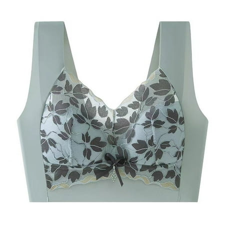 Mgmyaa Bras for Women Printing Ventilate Large Size Full Cup Bras without Steel Rim