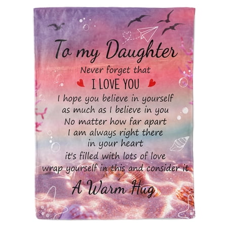 HiiKaa Daughter Blanket from Mom Daughter Gifts from Mom Daughter Gifts Daughter Birthday Gifts Gifts for Daughter Daughter Gifts for Christmas Graduation Blanket for Daughter Pink 60×50 HiiKaa Daughter Blanket from Mom Daughter Gifts from Mom Daughter Gifts Daughter Birthday Gifts Gifts for Daughter Daughter Gifts for Christmas Graduation Blanket for Daughter Pink 60×50