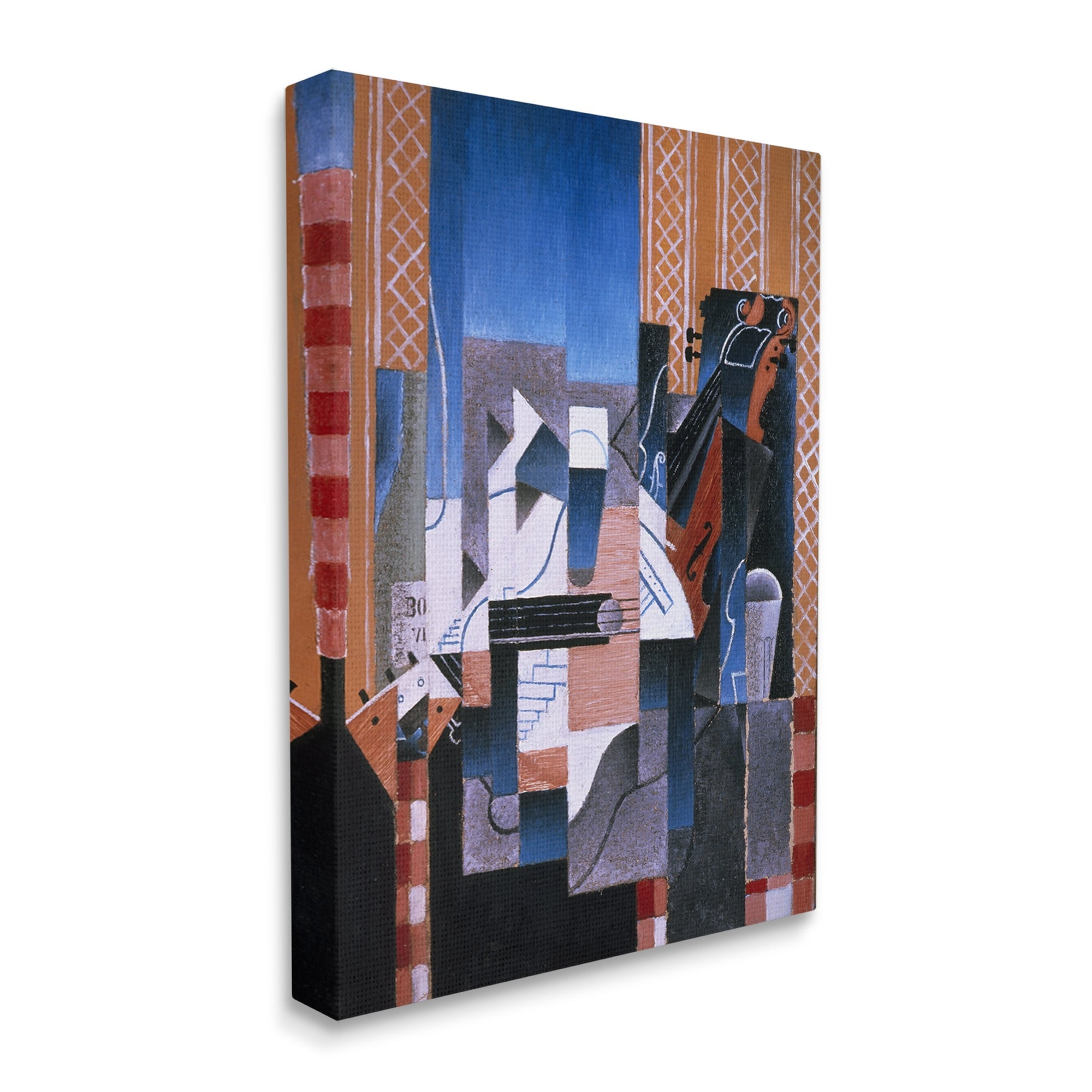 Stupell Industries Violon et Guitare Juan Gris Classic Abstract Painting Painting Gallery Wrapped Canvas Print Wall Art, Design by one1000paintings