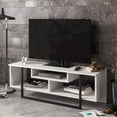 thumbnail image 2 of Asal 47" Modern Metal Wood TV Stand for 55 inch TV White & Black, 2 of 4