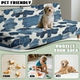 thumbnail image 6 of Xoenoiee Cow Pocket Pattern Stretch Armless Folding Sofa Slipcover Elastic One Piece Spandex T Cushion Futon Bed Covers Decorative Dust Proof Furniture Protector, 6 of 7