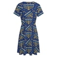thumbnail image 5 of Hanukkah Menorah Seamless Pattern Women's Dress Short Sleeve Summer Sundress Summer Women Clothes, 5 of 7