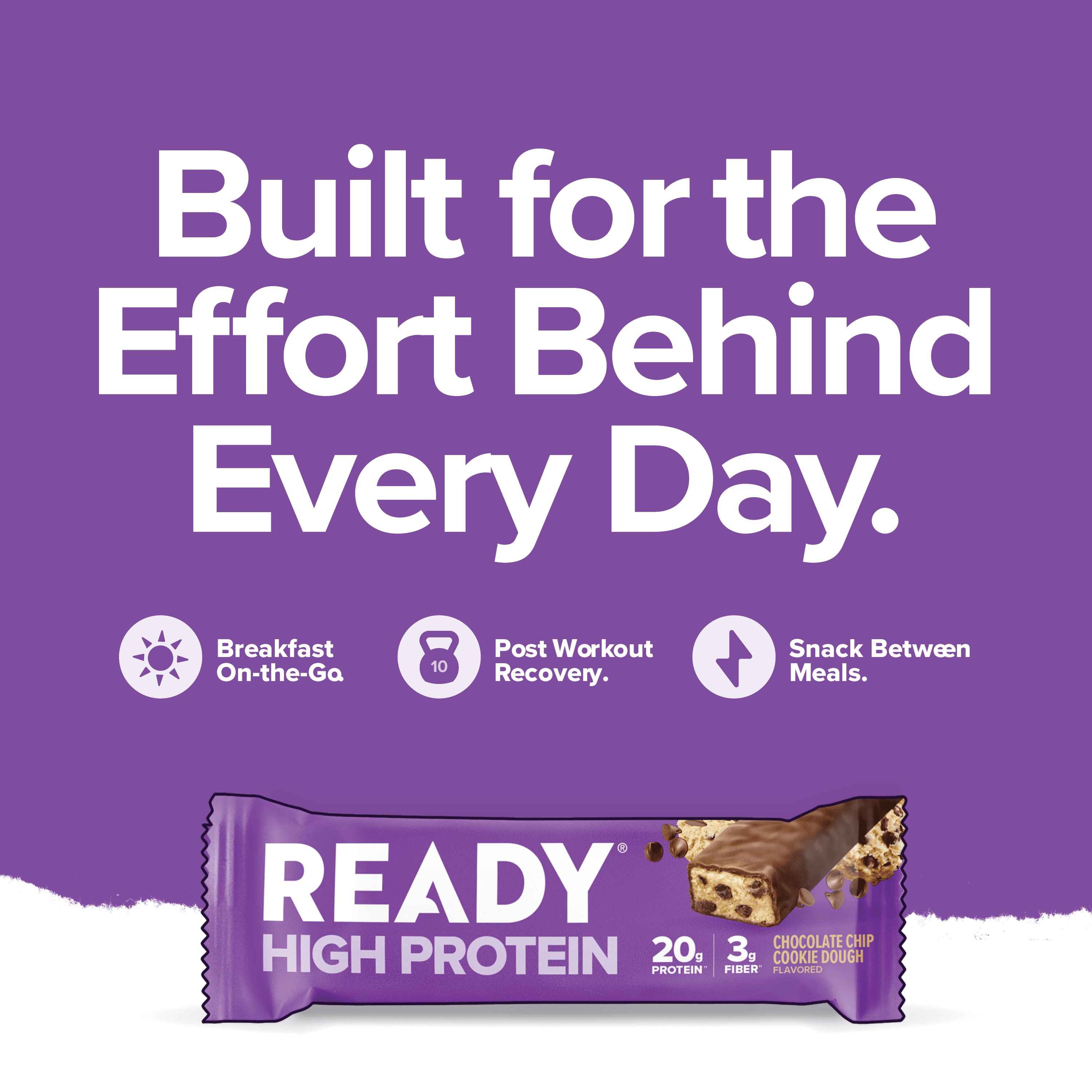 Ready® 20g High Protein Chocolate Chip Cookie Dough Bars - 4 Count
