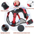 thumbnail image 3 of GOUWAN Dog Harness and Leash, Adjustable Padded Vest with Easy Control Handle, Reflective Strips with Leash for Large Dogs, Red, L, 3 of 9
