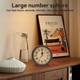 thumbnail image 2 of Vintage Retro Analog Alarm Clock, Round Alarm Clock, Small Desk Clock, Super Quiet, Non-Ticking, Small Clock for Home Decor, 2 of 5