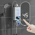 thumbnail image 2 of Calentador de agua eléctrico de calentamiento instantáneo para el hogar, cocina pequeña, ducha, baño, temperatura constante, agua caliente, tesoro, sin perforaciones, calentamiento rápido, tesoro de, 2 of 4