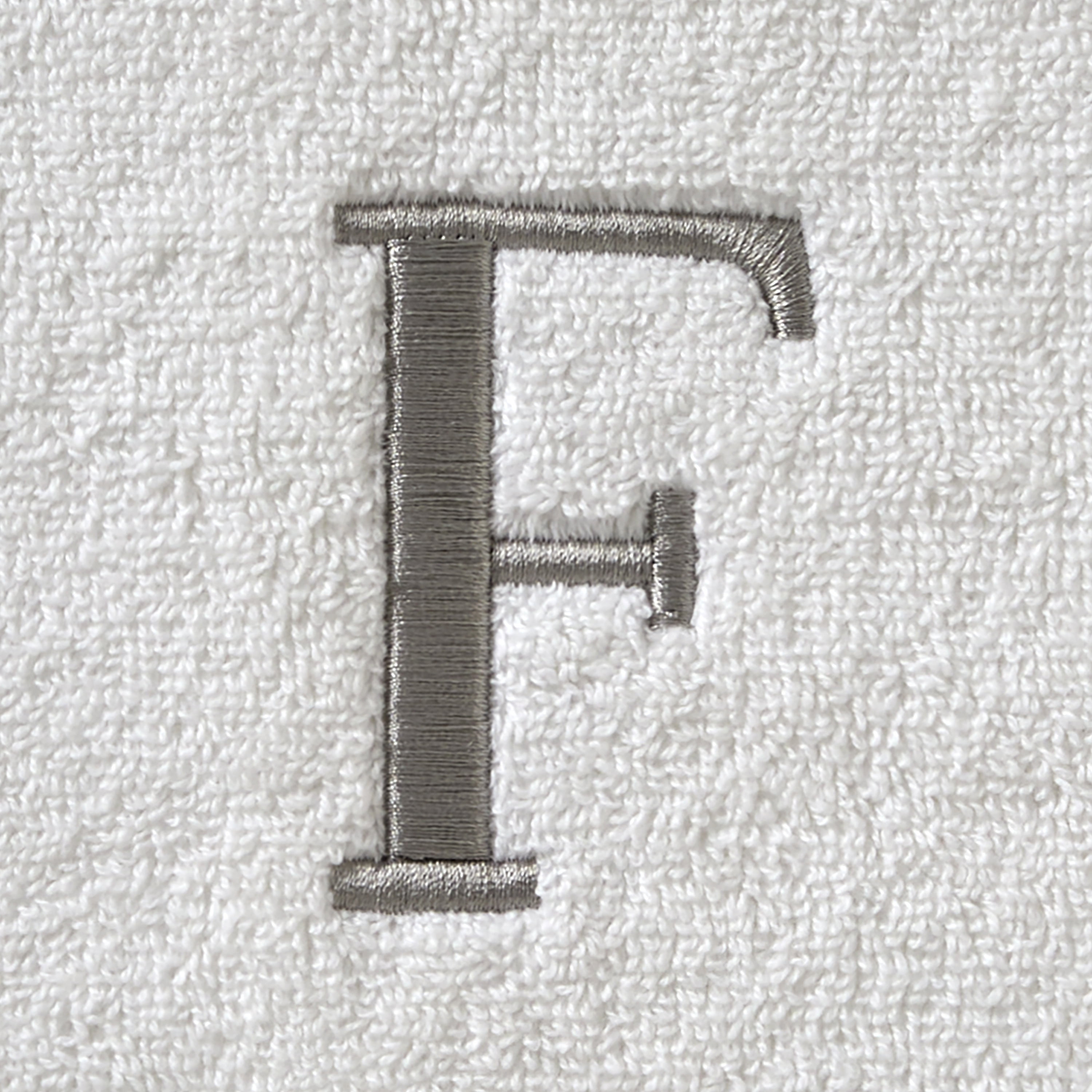 SKL Home Casual Monogram Hand Towel (2-Pack), "F", White