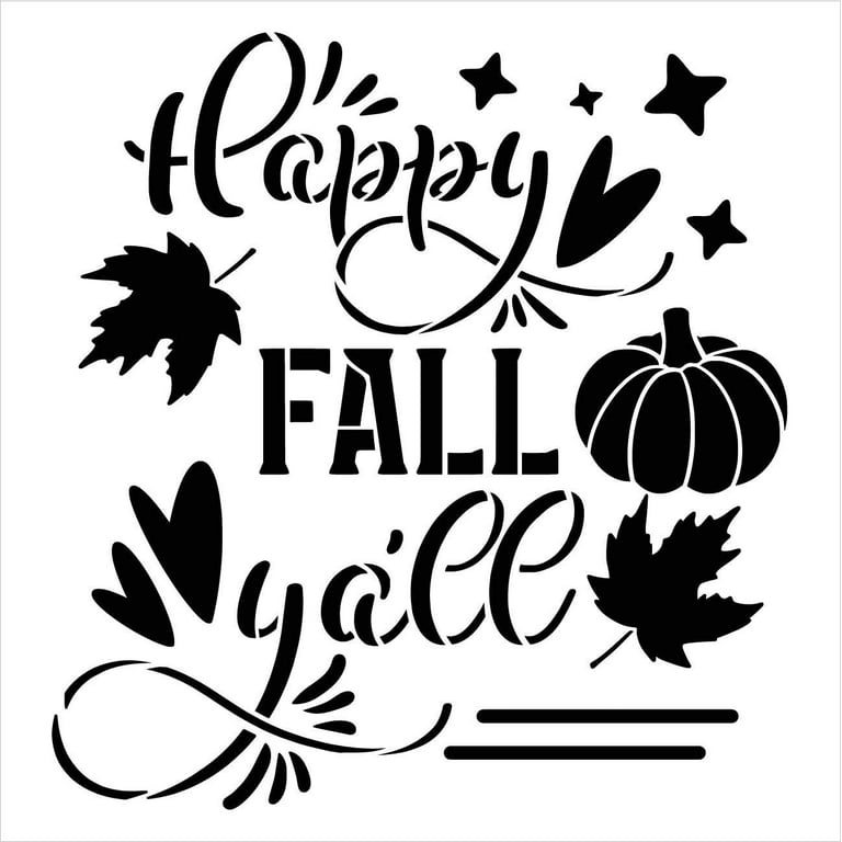 Happy Fall Yall Stencil by StudioR12 DIY Autumn Farmhouse Home Decor Craft & Paint Wood Sign Reusable Mylar Template Leaves Heart Pumpkin Cursive Script Select Size 18 inches x 18 inches - Walmart.com happy-fall-yall-stencil-by-studior12-diy-autumn-farmhouse-home-decor-craft-paint-wood-sign-reusable-mylar-template-leaves-heart-pumpkin-cursive-script-select-size-18-inches-x-18-inches-walmart-com