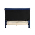 thumbnail image 2 of Best Master Furniture Lit Plateforme Complet en Velours Tufté Bleu, 2 of 3