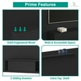 thumbnail image 6 of Naomi Home  Multi Storage Wall Media Center-Accent:Black,Finish:Black, 6 of 14