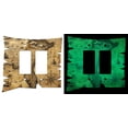 thumbnail image 2 of Off The Wall Plates - Vintage Pirate Map Glow in the Dark Decorative Acrylic Cover Double Paddle Rocker Wallplate, 2 of 5
