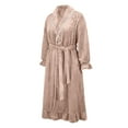 thumbnail image 6 of Gifts for Women Robes for Women Fuzzy House Coat Oversized Kimono Women's Sleepwear Spa Womens Bathrobe Khaki, 6 of 9