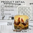 thumbnail image 2 of BaHomeck Heat Resistant Hot Pads 4 pack Roosters In The Morning Sun With Beautiful Field Square Pot Holder for Kitchen Cooking oven And BBQ grill with Hanging Loop Potholder machine washable, 2 of 5