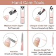 thumbnail image 4 of Professional Manicure Set, 7 Pcs Portable Nail Clippers & Eyebrow Grooming Kit, Stainless Steel Nail Care Tools With Luxurious Leather Case For Travel, 4 of 5