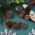 thumbnail image 2 of Happon Christmas Pine Cone Ornaments, 18 Pcs Pine Cone, Christmas Tree Snowflake Pine Cones Party Hanging Decoration, 2 of 6