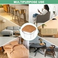 thumbnail image 6 of Uxcell 8 Pack Chair Leg Floor Protectors 0.78"-1" Silicone Cups Square Felt Furniture Pads Transparent Brown, 6 of 7