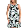 thumbnail image 1 of Disketp Panda And Eucalyptus para Vestido sin Mangas para Mujeres, Vestidos de Verano para Mujeres, Casual y Holgado para la Playa, 1 of 7