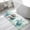 White, variant on Teal Sea Turtle Bathroom Rugs Non Slip Washable Bath Mat Absorbent Low Pile Front Door Mat Summer Coastal Coral Ocean Indoor Doormat for Kitchen Entryway Shower Decor Accessories 15.7"x23.6"