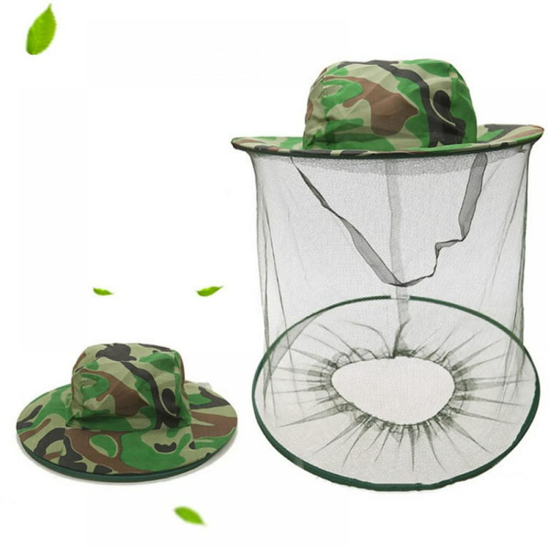 Mosquito Head Net Hat with Hidden Net Mesh, Outdoor Fishing Hat Repellent  Protection from Bee Mosquito for Outdoor Lover Men or Women Protects Face,  Head, Neck from Bugs, Flies, Insects, Bees 