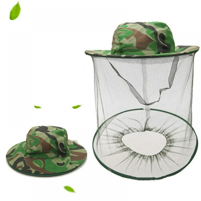 Mosquito Head Net Hat with Hidden Net Mesh, Outdoor Fishing Hat Repellent  Protection from Bee Mosquito for Outdoor Lover Men or Women Protects Face,  Head, Neck from Bugs, Flies, Insects, Bees 