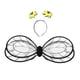 thumbnail image 1 of Diadema con alas de animal para mujer, accesorio ligero para cosplay y baile escénico. Negro, 1 of 9