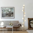 thumbnail image 4 of Ozarke Aurelia Nordic Minimalist Floor Lamp - Modern Glass Globe Lamp- Gold, 4 of 15