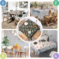 thumbnail image 4 of Pioneer Flower Floral Print Pattern Square Tablecloth,Waterproof Square Table Cover,Wipeable Spillproof Washable Table Cover for Home Kitchen Party Decor 52"x52"(132x132cm), 4 of 6