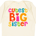 thumbnail image 4 of Inktastic Cutest Big Sister Girls Long Sleeve Baby Bodysuit, 4 of 5