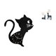 thumbnail image 1 of Reloj De Pared De Acrílico Con Diseño De Gato Y Estatua De Reno Para Decoración Moderna De Sala De Estar, Oficina Y Hogar Con Un Bonito Diseño De Animales., 1 of 8